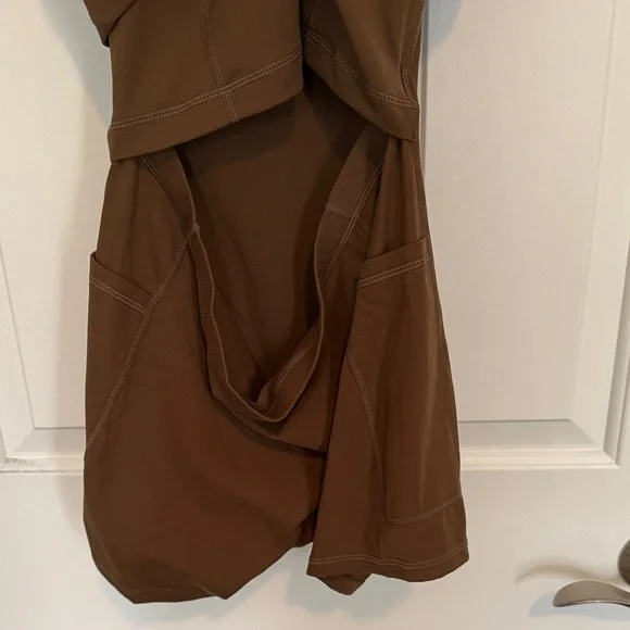 Halara Softlyzero Plush Brown Strappy Athletic Dress - Picture 6 of 7